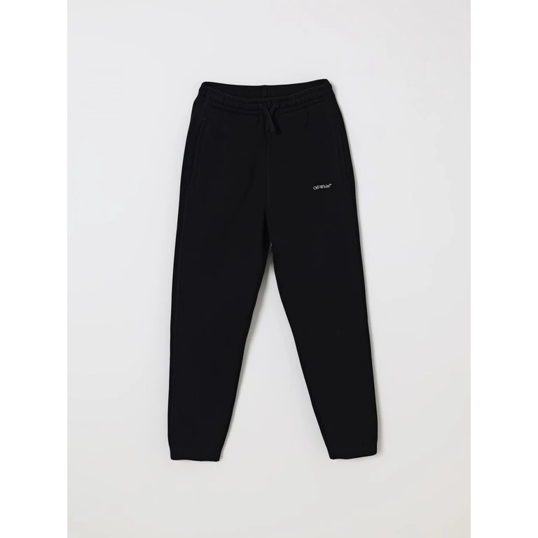 OFF-WHITE KIDS Pants Kids color Black (OBCH001F25FLE0041001)