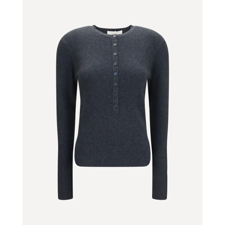 Airi Henley Sweater in cotton and cashmere Female 2