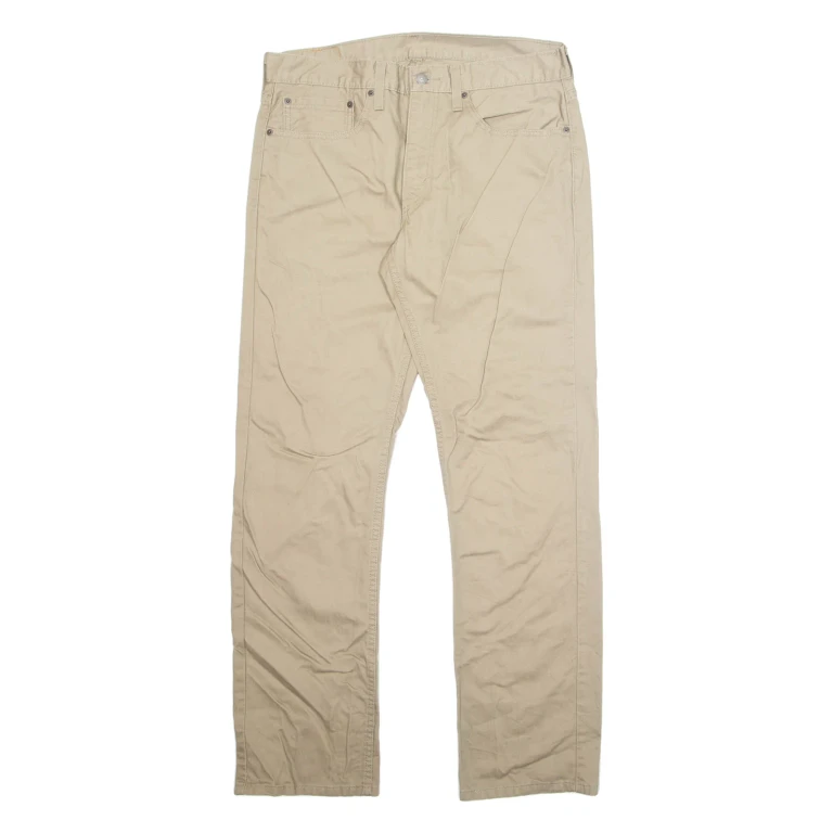 LEVI'S Mens Trousers Beige Regular Tapered W34 L24