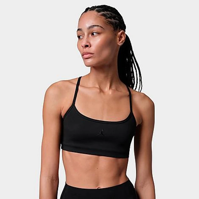 Nike Women's Jordan Flightweight Light Support Sports Bra in Black/Anthracite/Clear Size: XS