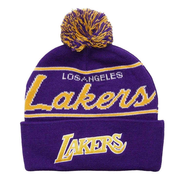 Men's NBA Script Pom Beanie Hwc Lakers Beanies