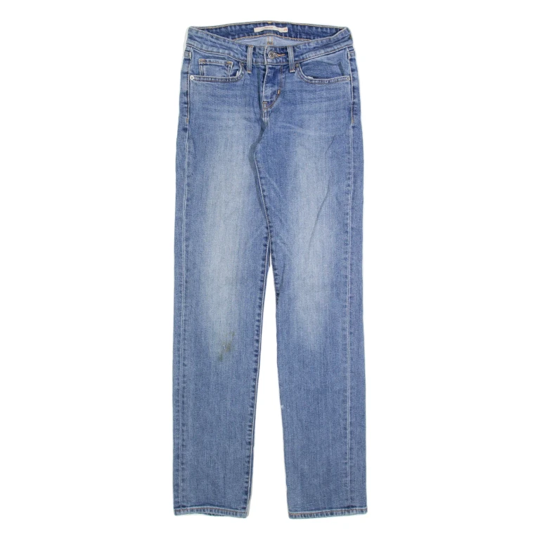 LEVI'S Womens Jeans Blue Slim Straight Stone Wash W25 L32