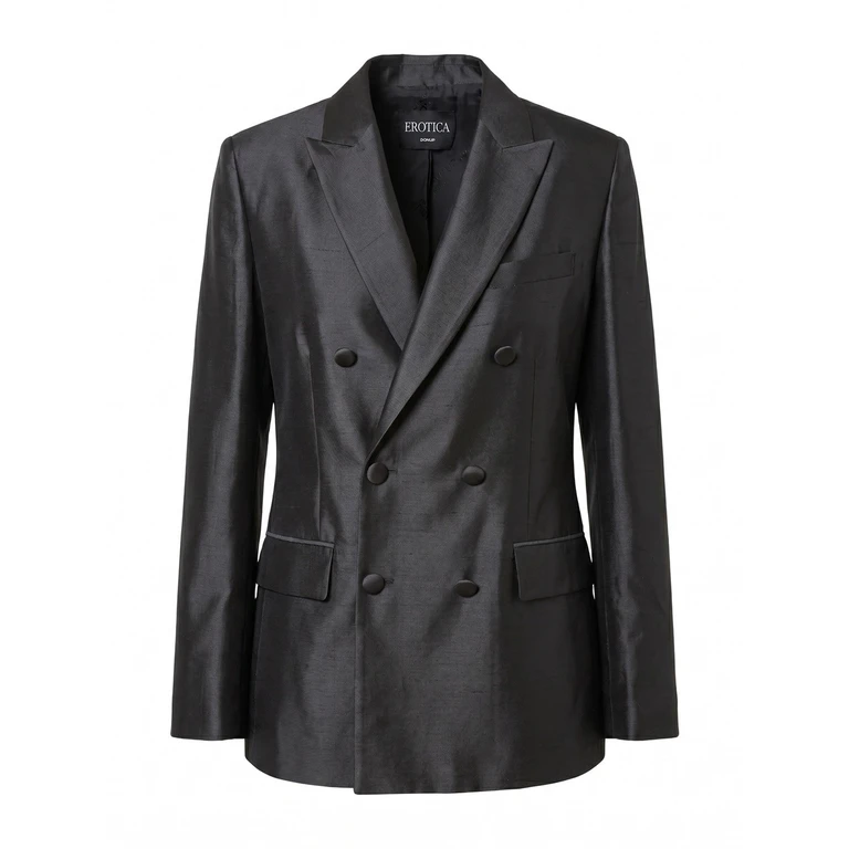 Double Breasted Shantung Blazer