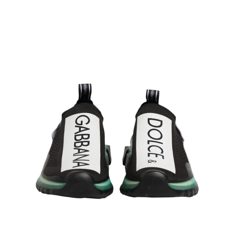 Dolce & Gabbana Black Slip On Sorrento Men Sneakers Shoes And Blue 10+pa+pl+vi - Men