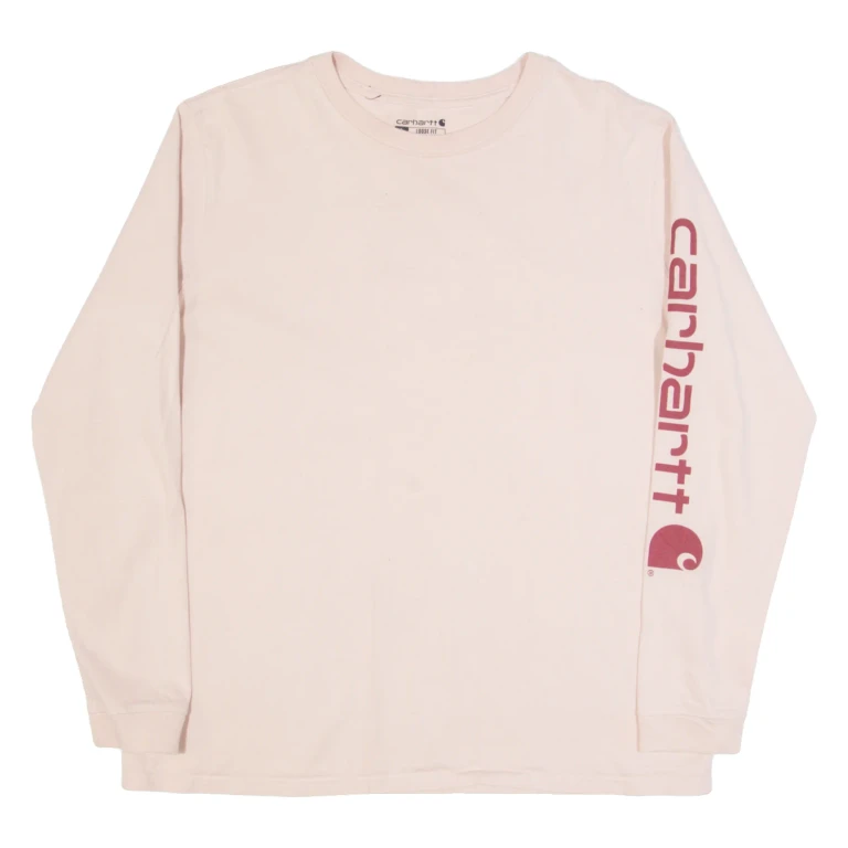 CARHARTT Womens T-Shirt Pink Long Sleeve L