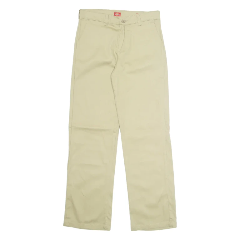 DICKIES Chino Womens Trousers Beige Regular Straight W28 L29