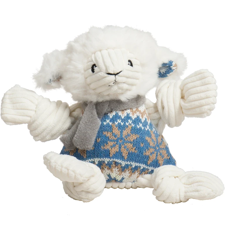 Leo Lamb Plush Dog Toy Knottie