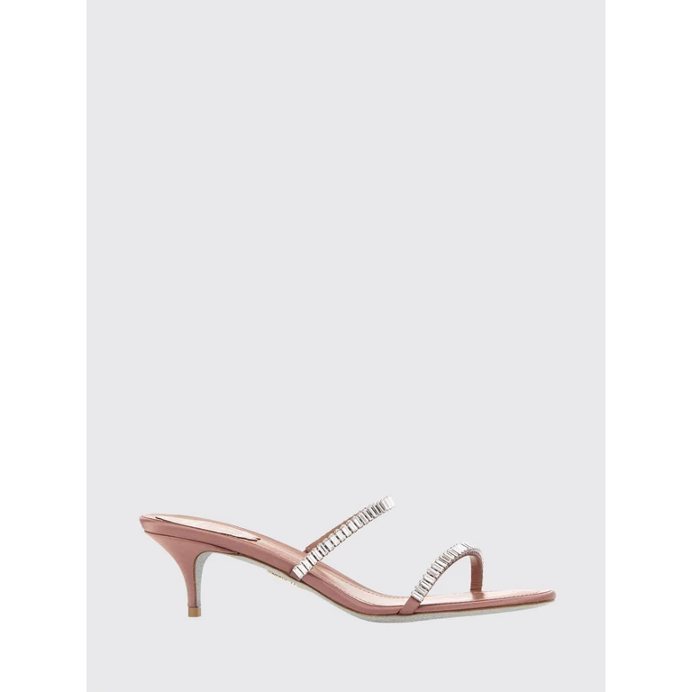 Crystal-Embellished Satin Mules with Glitter Sole (C12811050R001H398BLUSATCRY)
