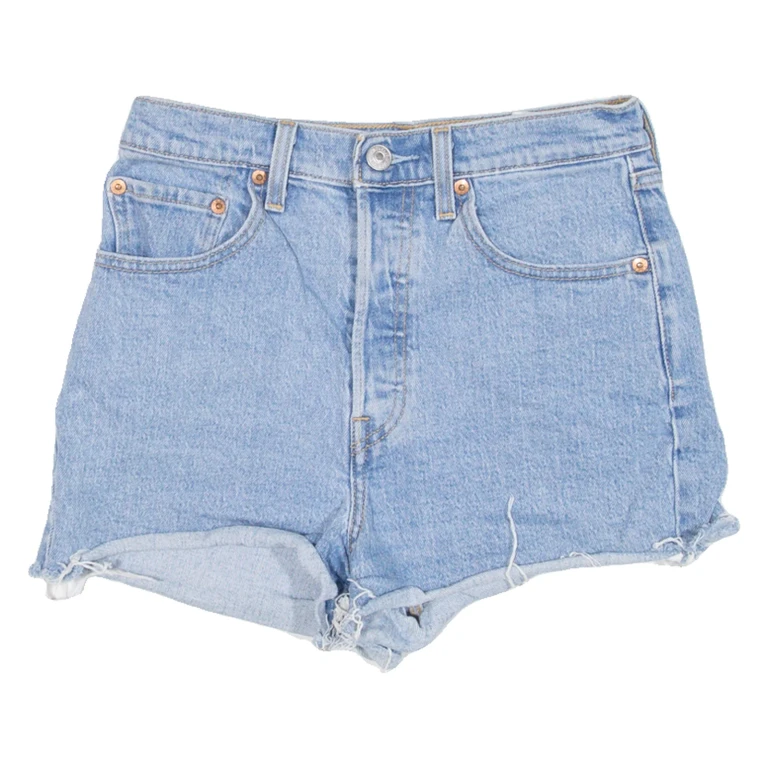 LEVI'S Ribcage BIG E Womens Denim Shorts Blue S W27