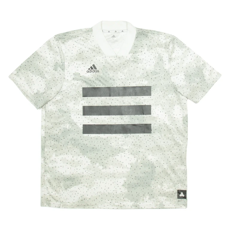 ADIDAS Mens T-Shirt Grey V-Neck M