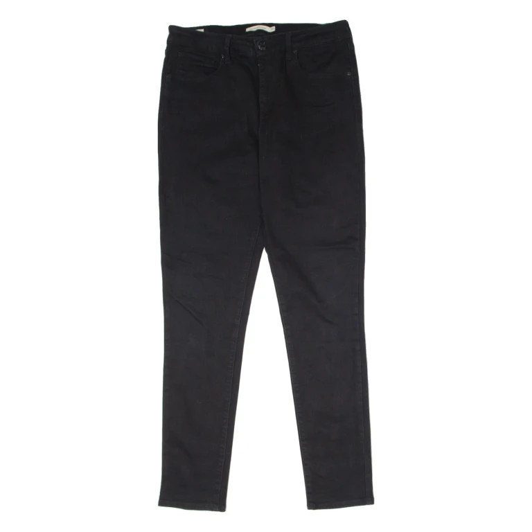 LEVI'S 721 High Rise BIG E Womens Trousers Black Regular Skinny W31 L30