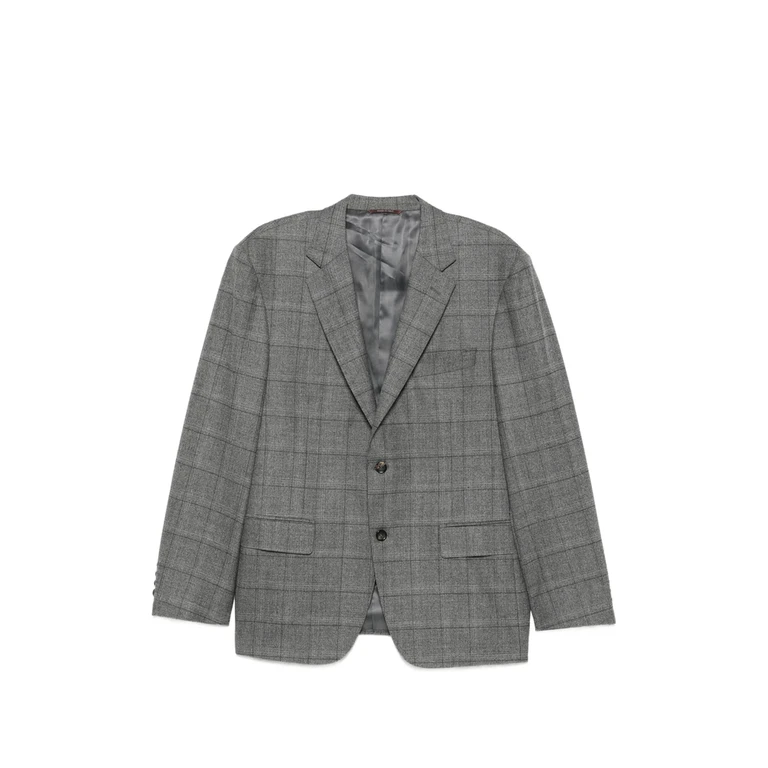 Check-pattern Single-breasted Suit