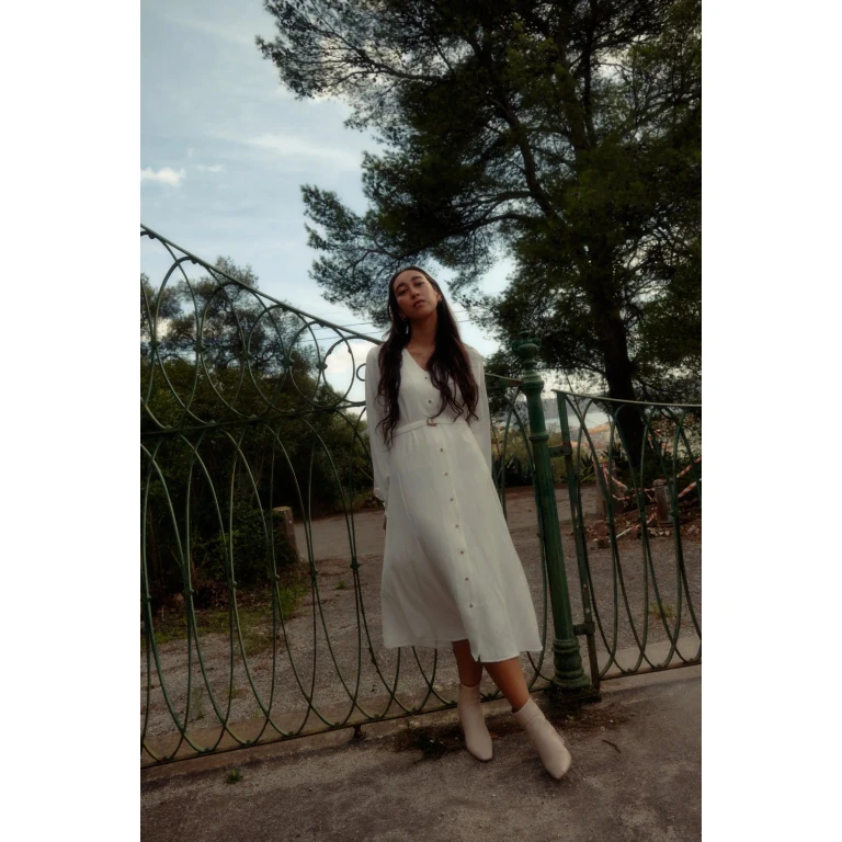 ENOKI DRESS - OFF-WHITE