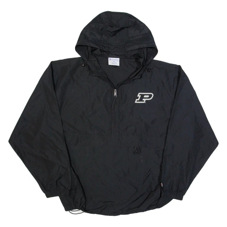 CHAMPION Purdue Boilermakers Mens Anorak Jacket Blue USA Hooded 2XL