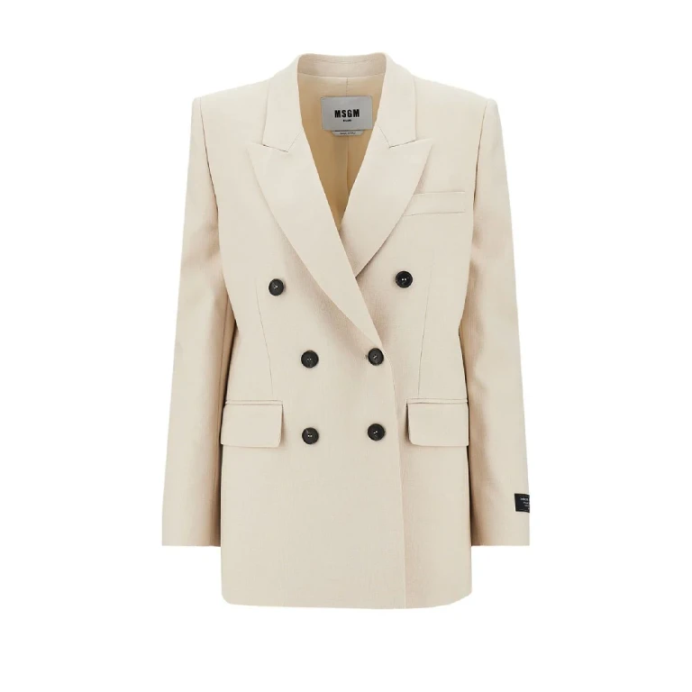 MSGM Oversized canvas double-breasted jacket Woman 44