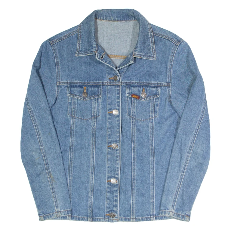 LEE Womens Denim Shirt Blue Long Sleeve M