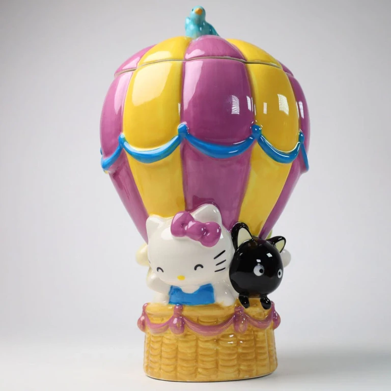 Hello Kitty And Chococat Hot Air Baloon Cookie Jar