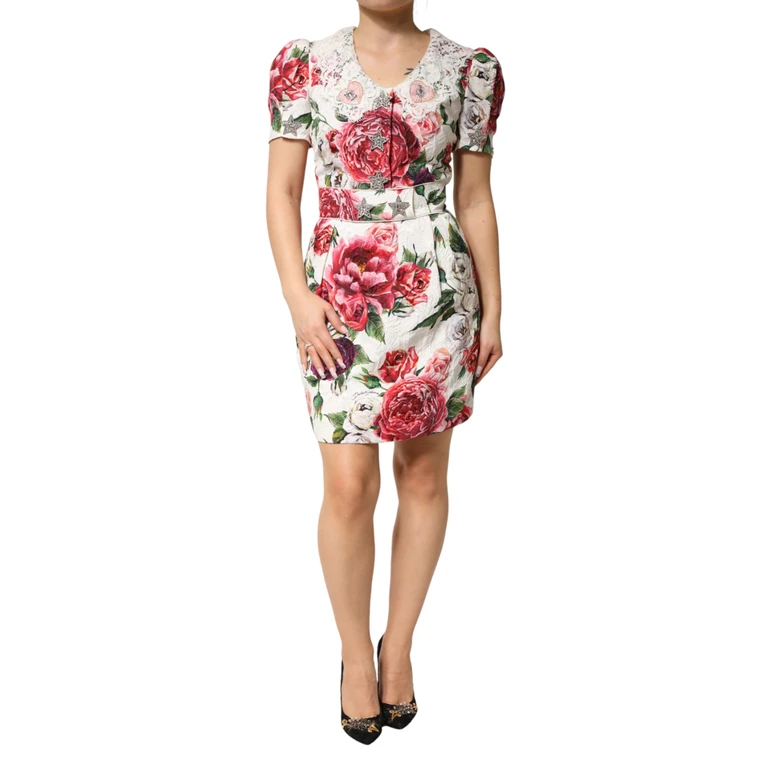 White Floral Embellished Sheath Mini Dress Co+pa+se+vi - Women