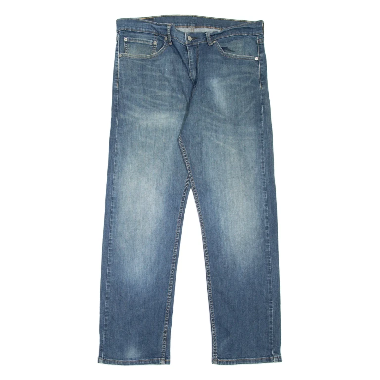 LEVI'S 505 Jeans Mens Blue Regular Straight Stone Wash W36 L30