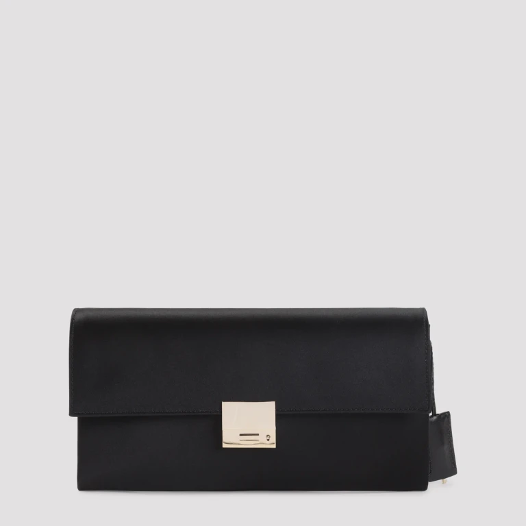 TOM FORD Rectangular Silk Clutch with Metallic Snap Closure and Engraved Logo (L1947TSA001PNAA)