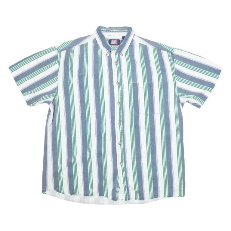 FADED GLORY Mens Shirt White Striped XL