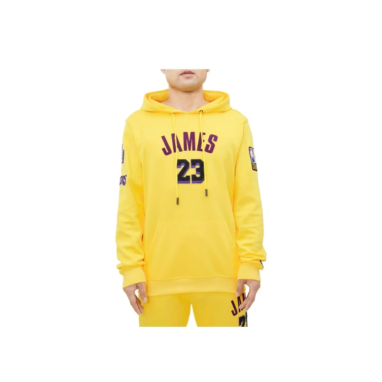 Los Angeles Lakers Lebron James Pro Team Men Hoodie Yellow
