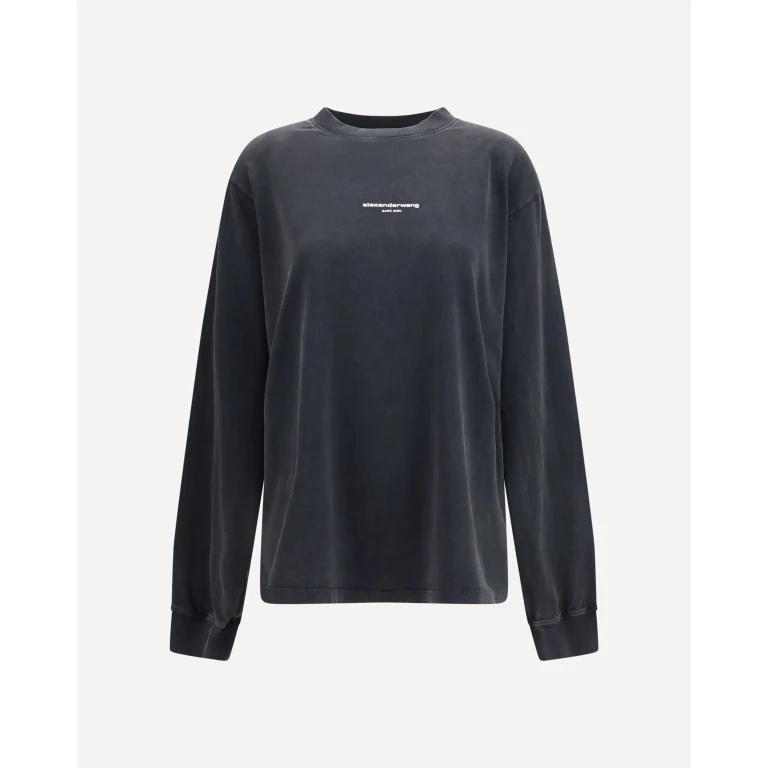 ALEXANDER WANG Long-sleeve logo T-shirt Female M