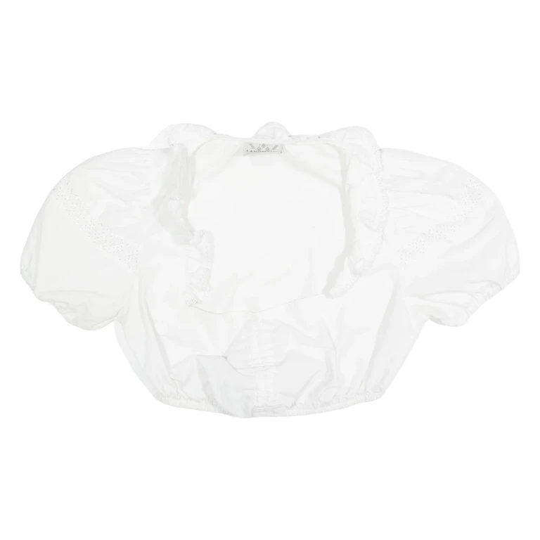 LANDHAUS Womens Cropped Top White V-Neck S