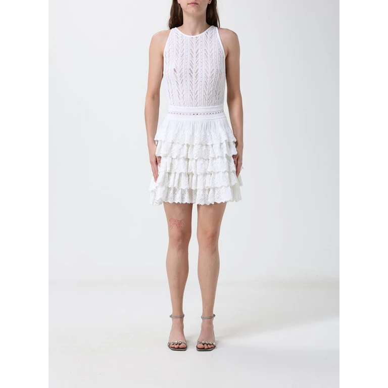 Victoria Openwork Knit Halterneck Mini Dress (9212AVNS0301)