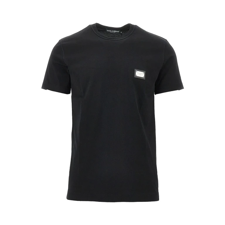 Dolce & Gabbana Baumwoll-T-Shirt mit Patch - Herren Größe 54