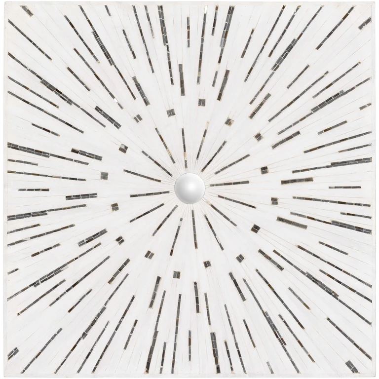 Garnet White Mosaic Starburst Wall Art - Clearance