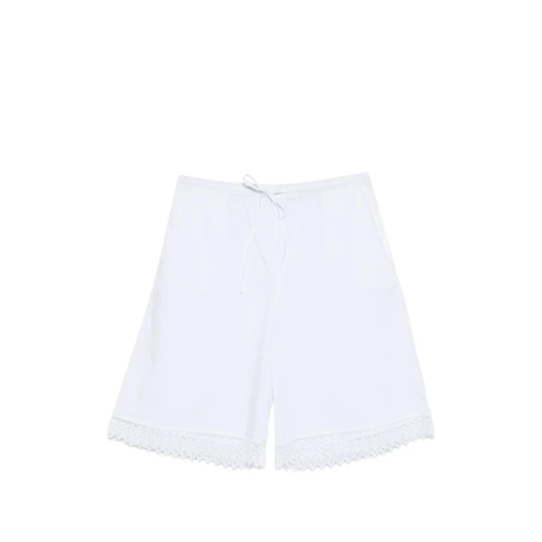 The Nina Studio Lace-detail Drawstring Shorts