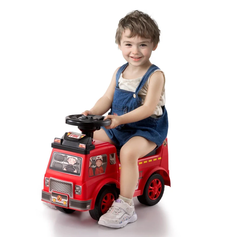 Ride On Push Car for Toddlers, Ages 1-3, Ride Racer, Sit to Stand Toddler Ride On Toy, Classic Kids Ride On Car with Music Steering Wheel & Under Seat Storage, Ride On Toy for Boys Girls, Red - Multicolor