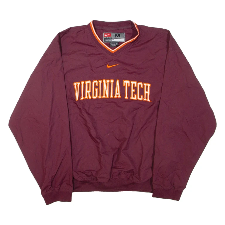NIKE Virginia Tech Mens Pullover Jacket Purple USA M