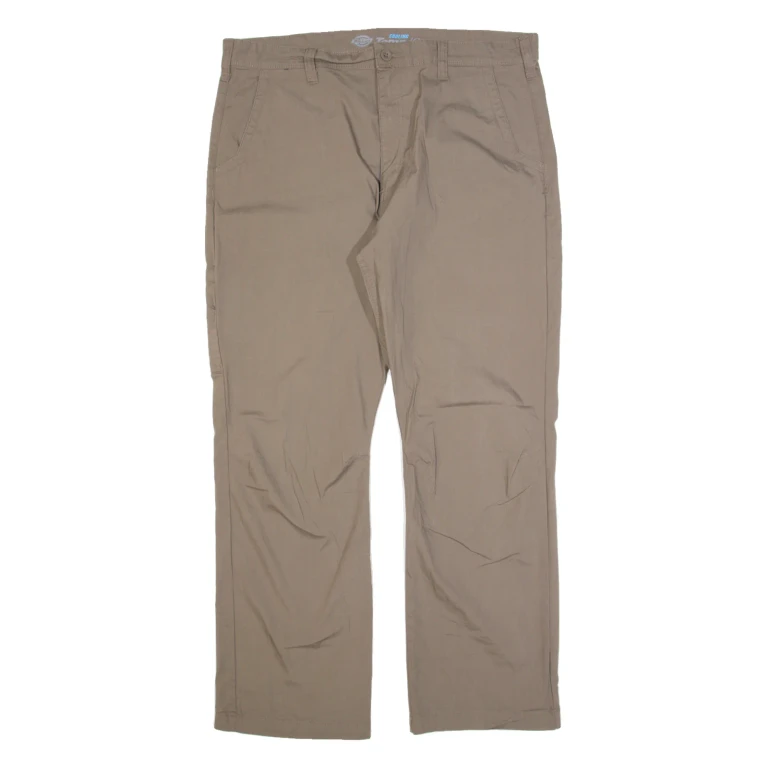 DICKIES Cooling Temp-IQ Mens Trousers Brown Regular Straight W38 L30