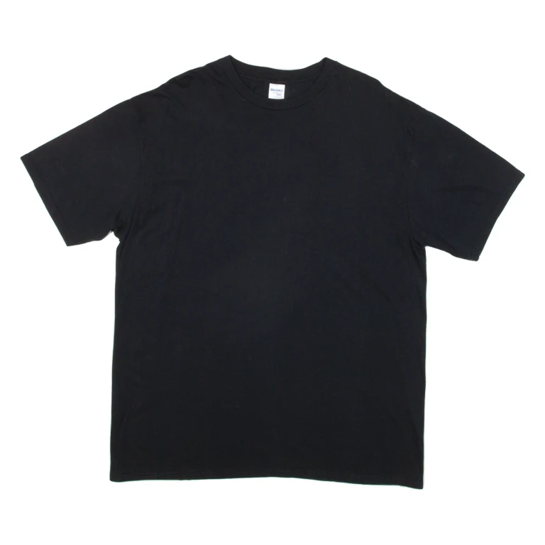 GILDAN Mens T-Shirt Black Crew Neck XL