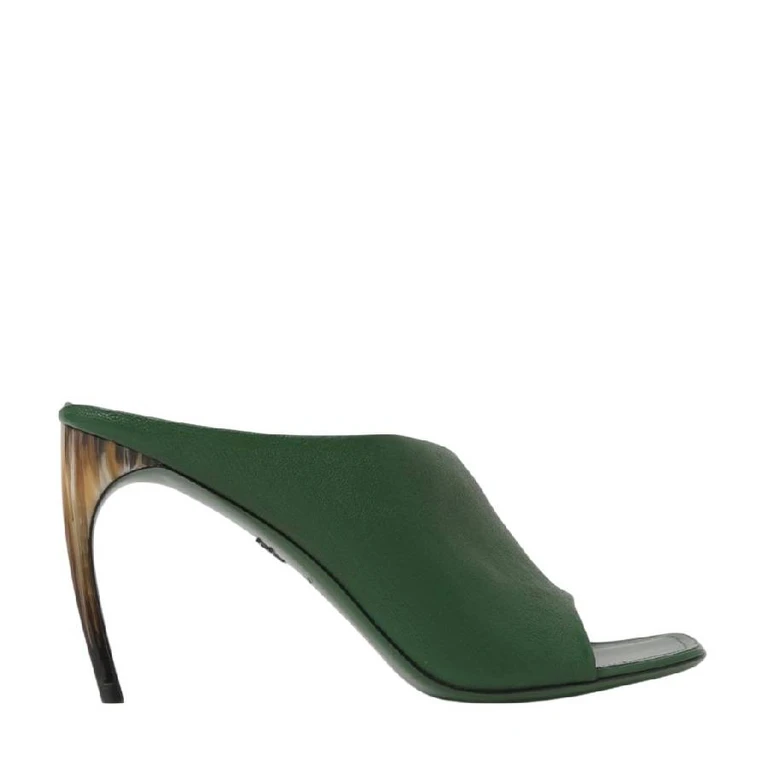 Ferragamo Nymphe Curved Heel Slide Sandals