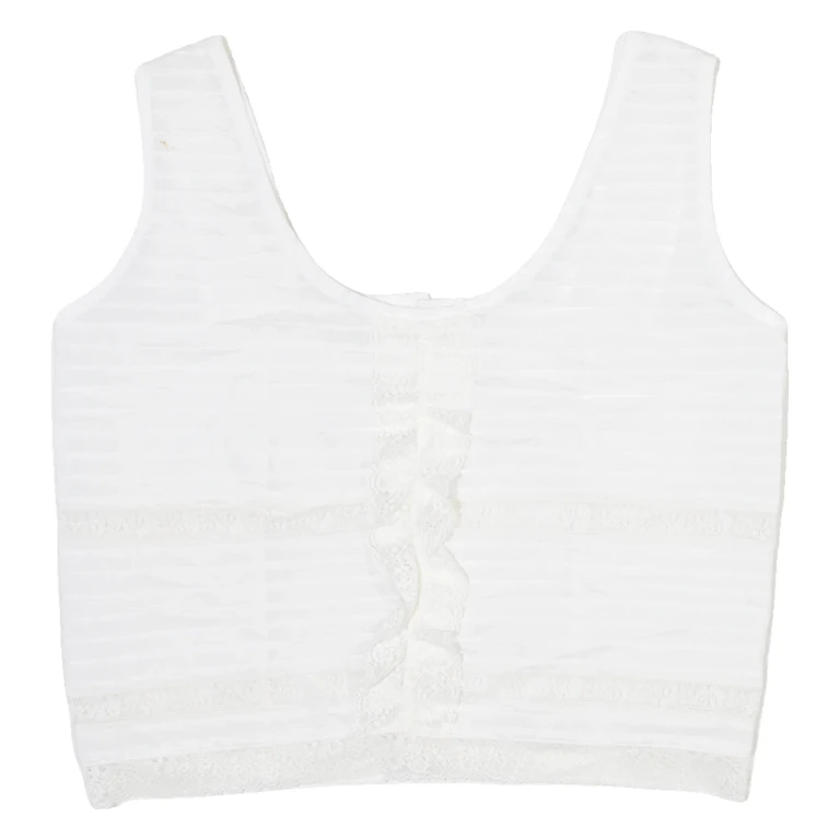 Womens Vest White Sleeveless M