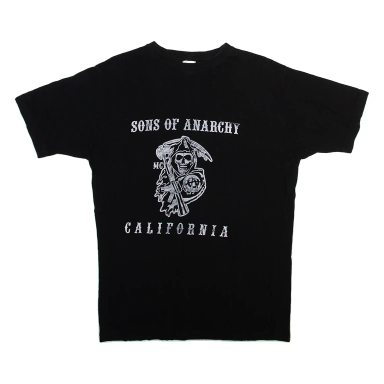 FAMONA Sons Of Anarchy Mens Biker T-Shirt Black M