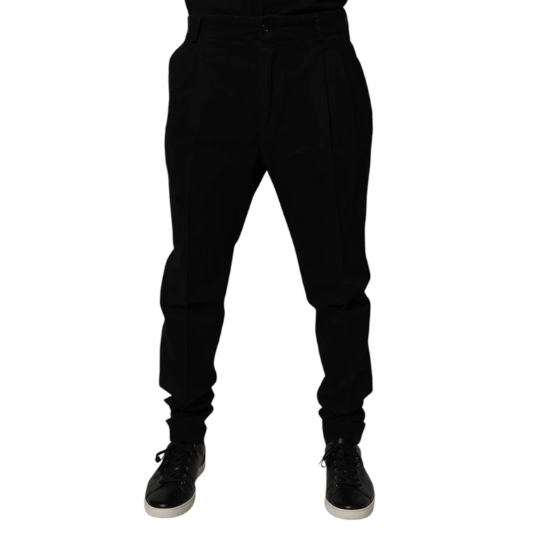 Dolce & Gabbana Black Cotton Stretch Skinny Pants Elastane - Men