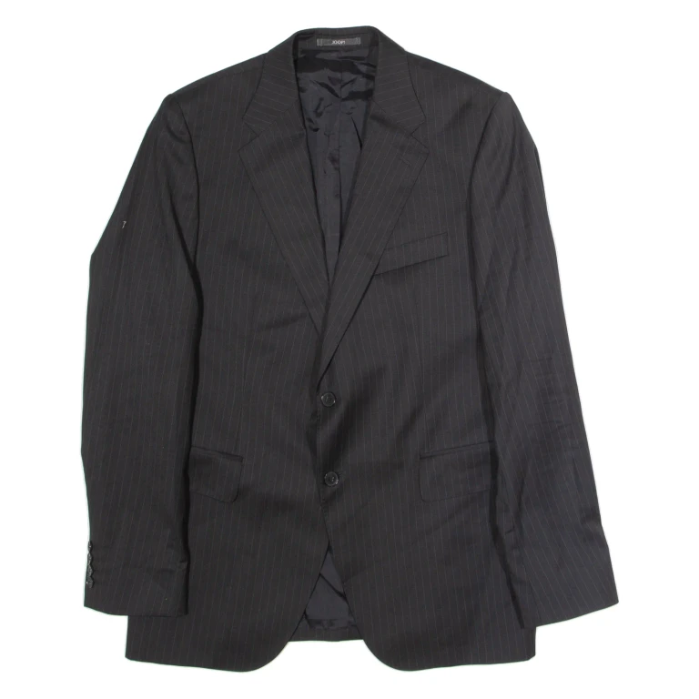 JOOP! Mens Blazer Jacket Black Wool Pinstripe M
