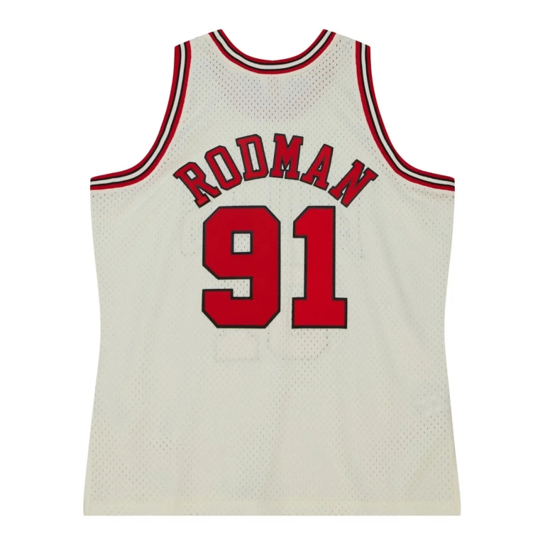 Men's Cream Team Color Swingman Jersey Bulls 1997 Dennis Rodman Jerseys