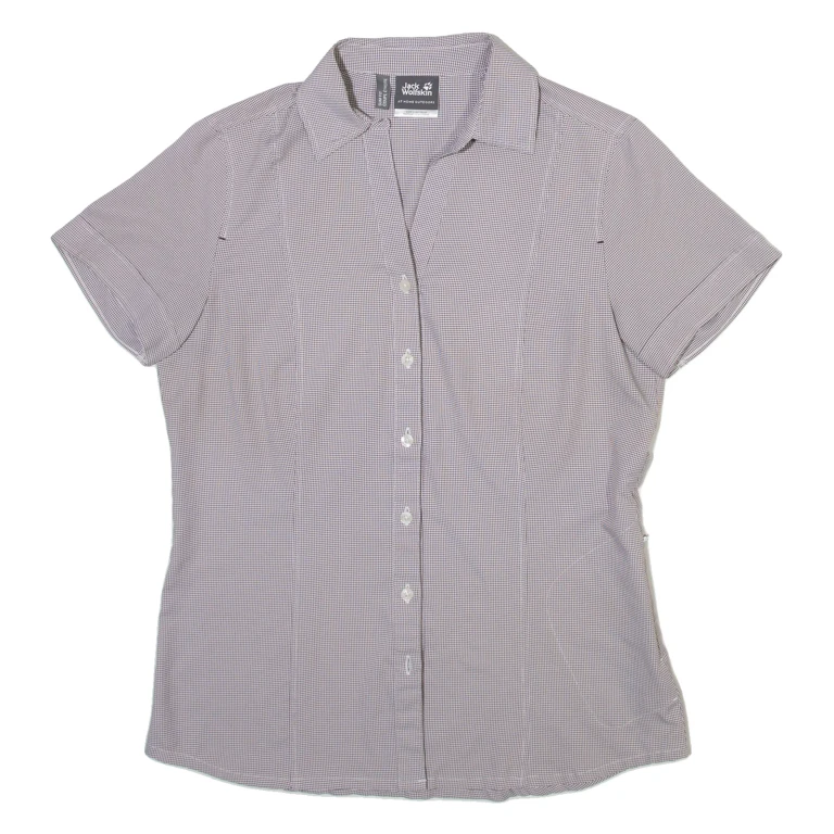 JACK WOLFSKIN Womens Shirt Grey Check M