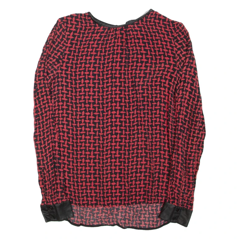 ZARA Womens Blouse Red Long Sleeve M