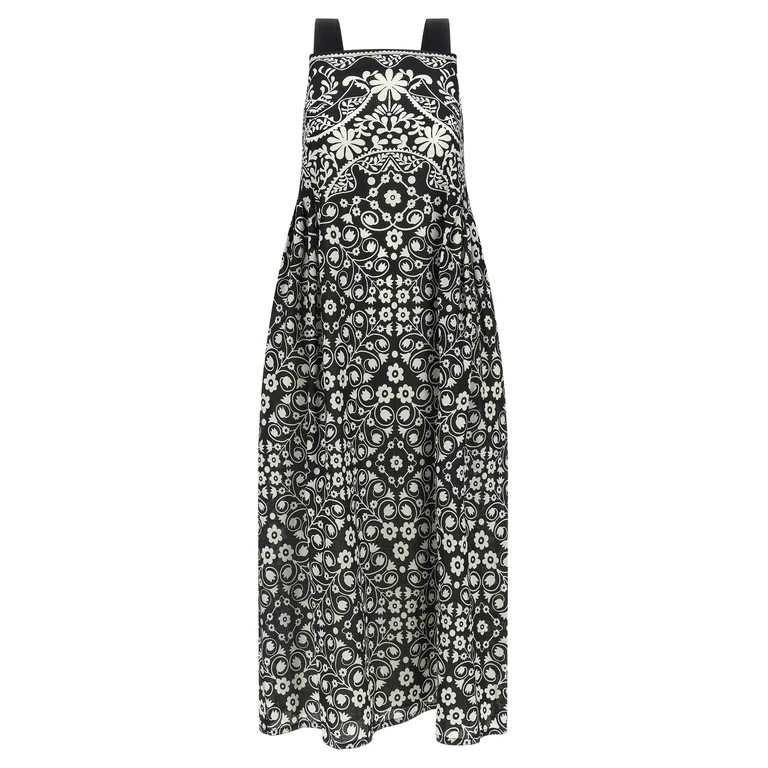 Max Mara Bicolor Cotton Long Dress - Women