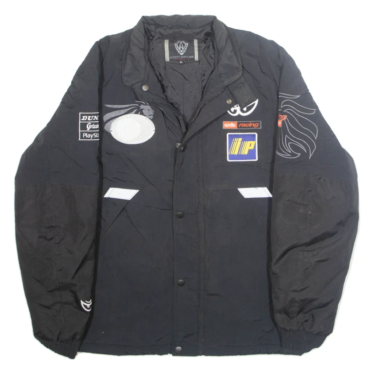 ARLEN NESS Mens Biker Jacket Black Nylon XL