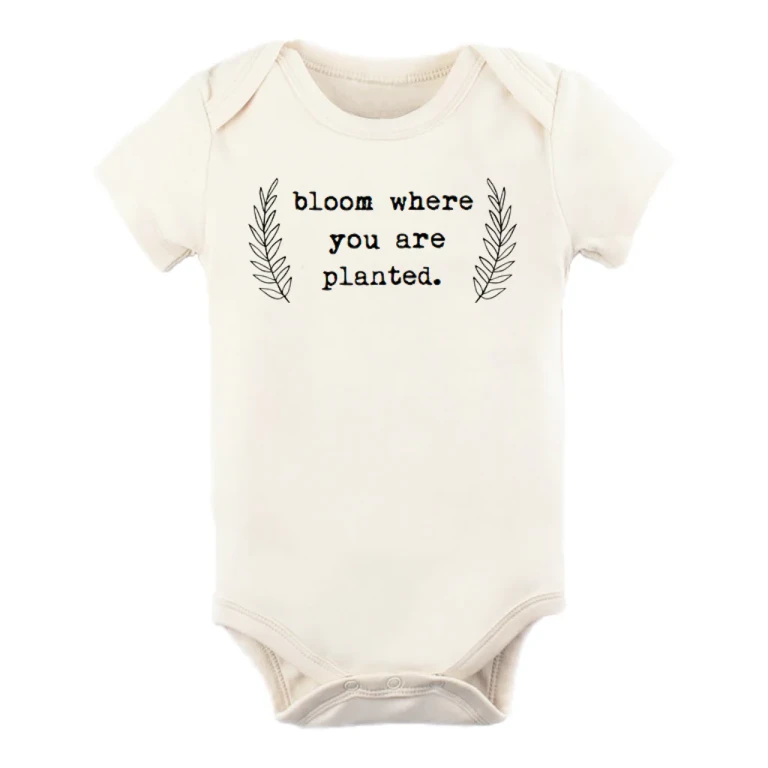 Bloom Where You Are Planted Organic Cotton Baby Bodysuit