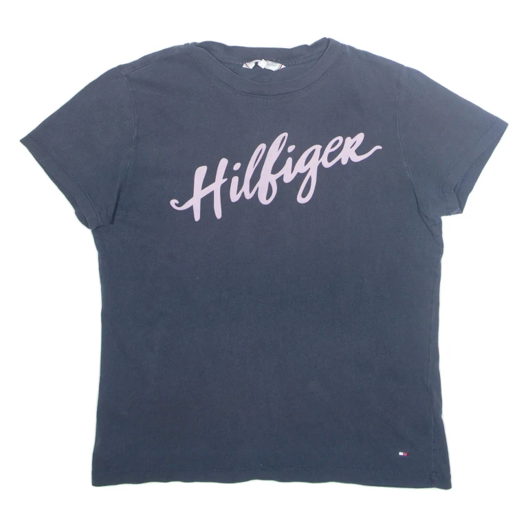 TOMMY HILFIGER Womens T-Shirt Blue XS