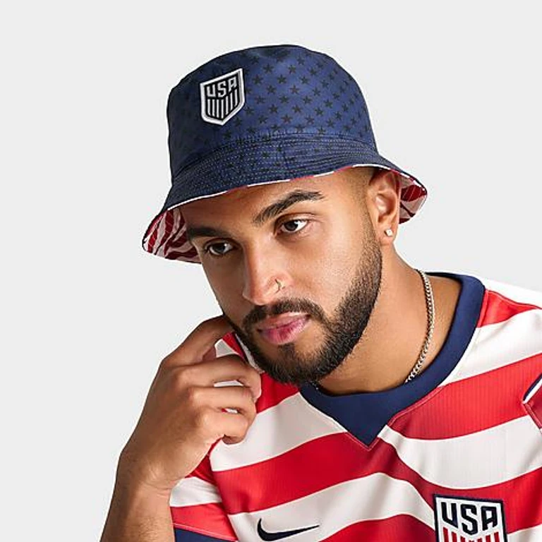 Nike USA National Team Reversible Woven Bucket Hat in Navy/Red/White Size: Medium