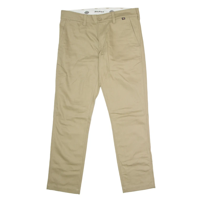 DICKIES Mens Twill Trousers Beige Regular Straight W34 L32